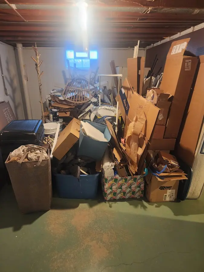 Roll-off dumpster container at job site for Construction Dumpster Rental in Blendon